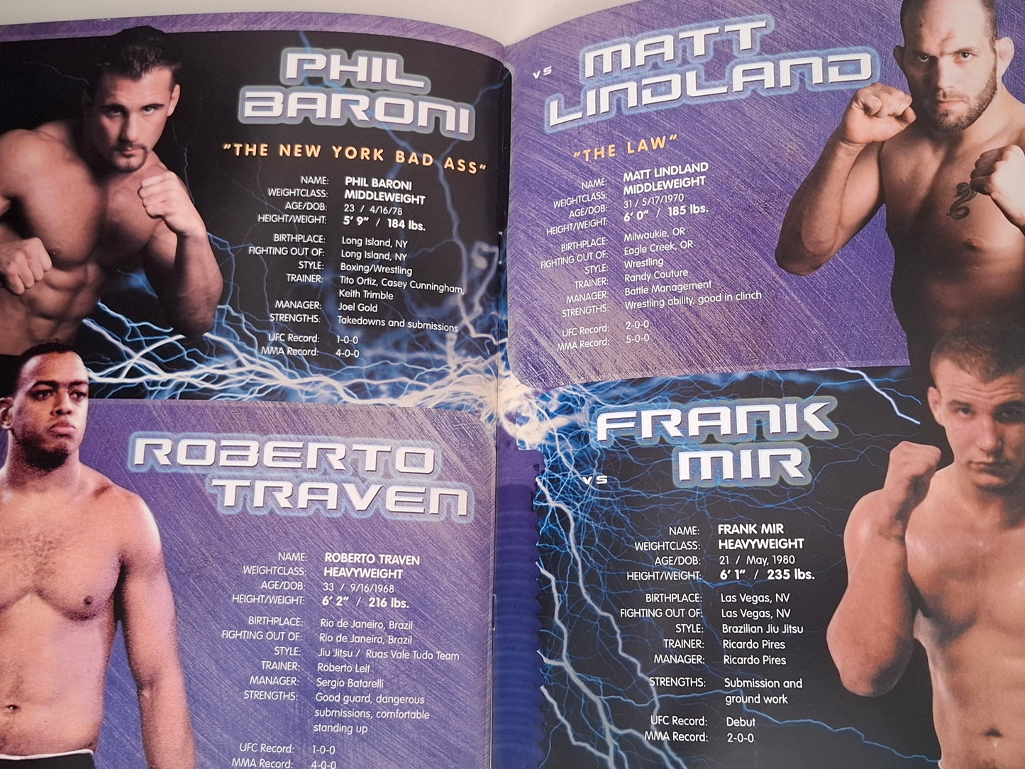 UFC 34: High Voltage - Randy Couture Vs Pedro Rizzo - Official Event Program (2001)