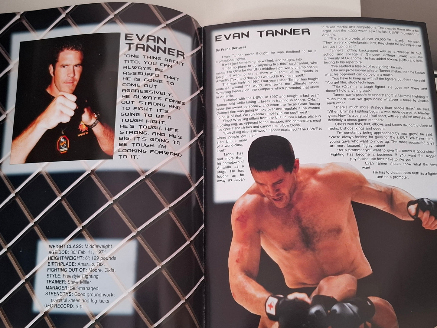 UFC 30: Battle on the Boardwalk - Tito Ortiz Vs Evan Tanner - Official Event Program (2001)