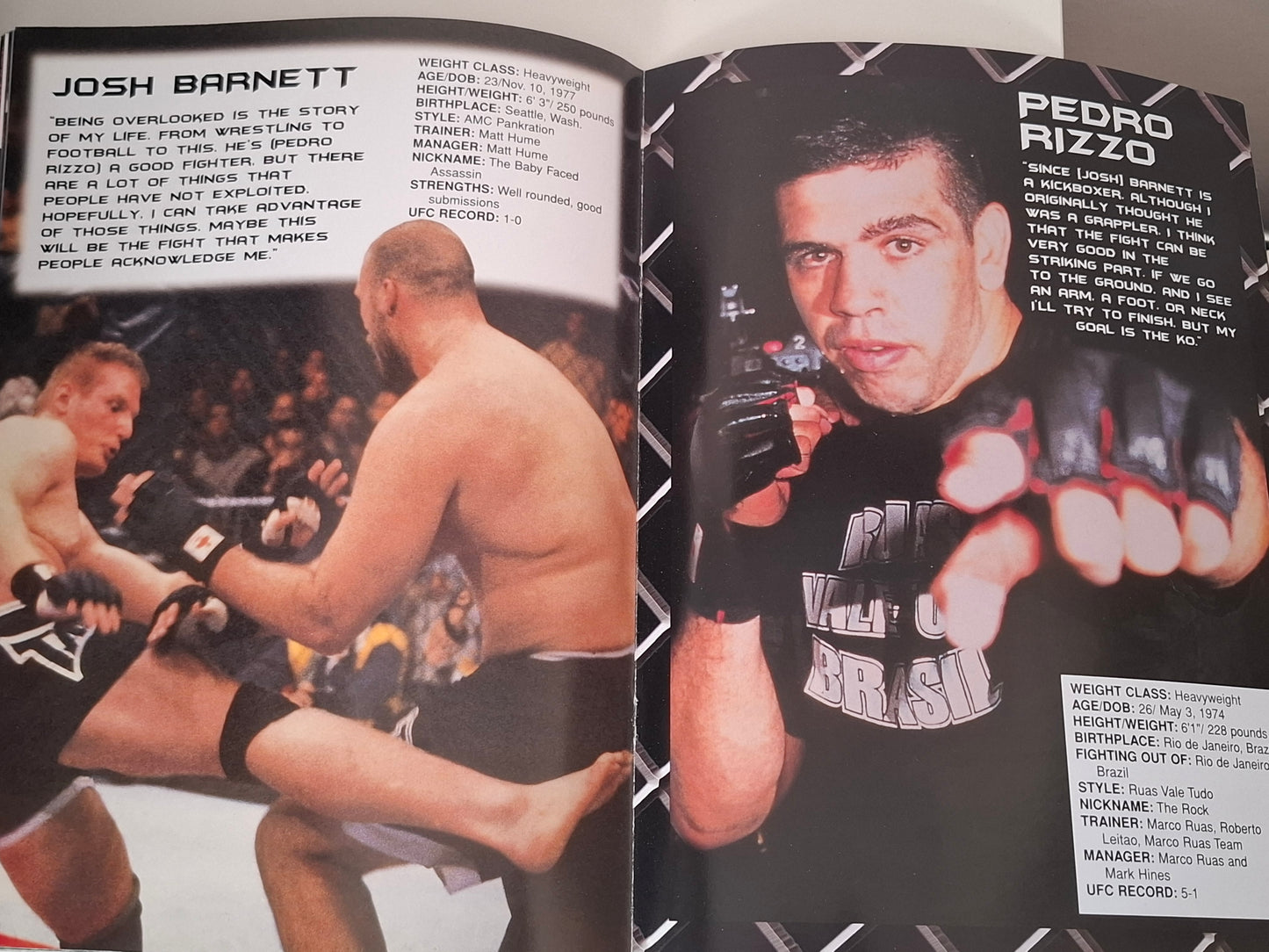 UFC 30: Battle on the Boardwalk - Tito Ortiz Vs Evan Tanner - Official Event Program (2001)