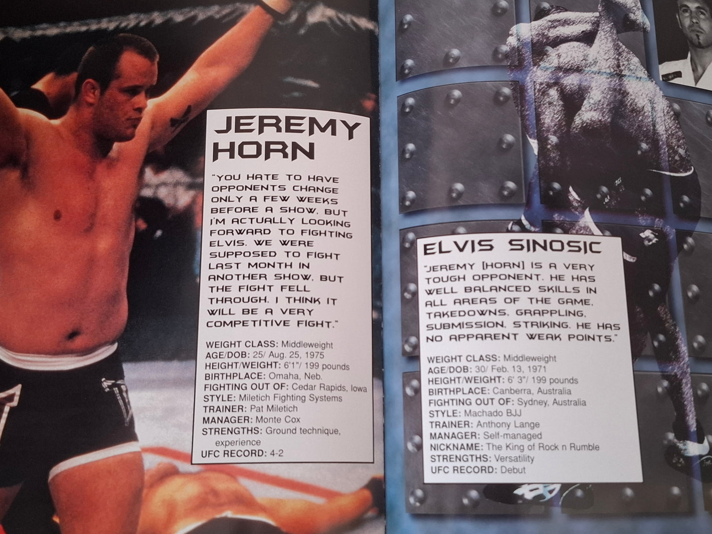 UFC 30: Battle on the Boardwalk - Tito Ortiz Vs Evan Tanner - Official Event Program (2001)