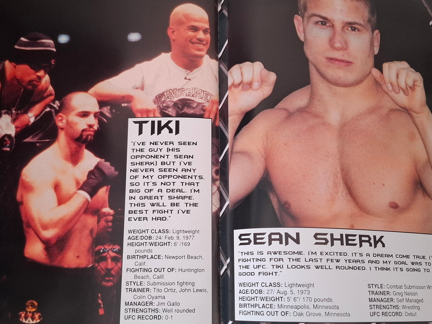 UFC 30: Battle on the Boardwalk - Tito Ortiz Vs Evan Tanner - Official Event Program (2001)