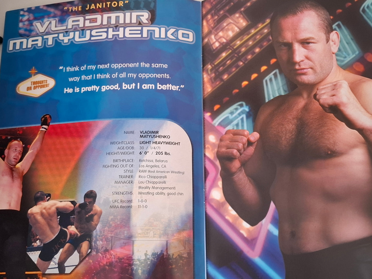 UFC 33: Victory in Vegas - Tito Ortiz Vs Vladimir Matyushenko - Official Event Program (2001)