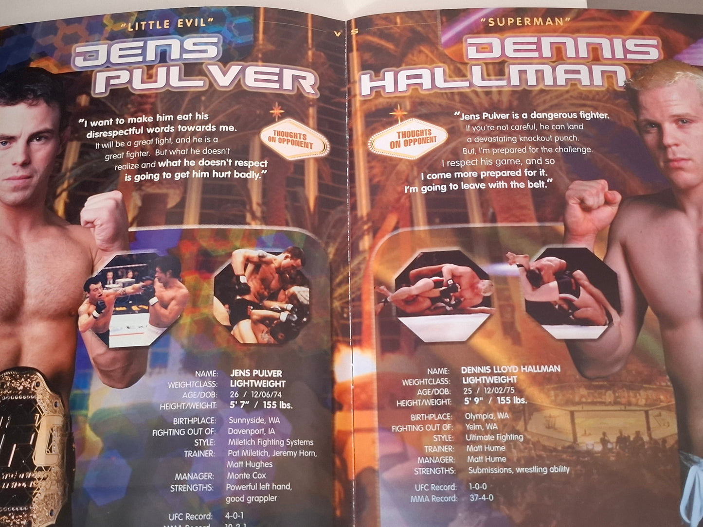 UFC 33: Victory in Vegas - Tito Ortiz Vs Vladimir Matyushenko - Official Event Program (2001)