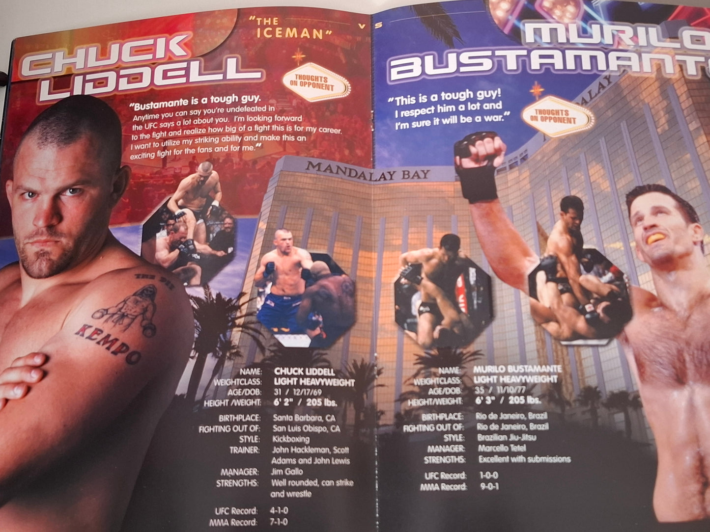 UFC 33: Victory in Vegas - Tito Ortiz Vs Vladimir Matyushenko - Official Event Program (2001)