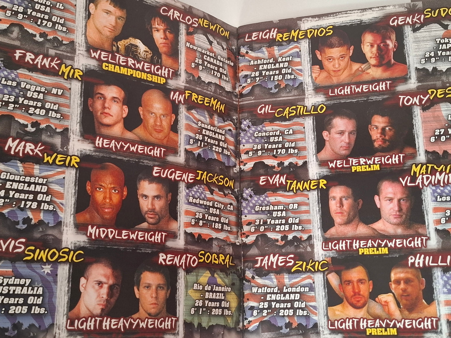 UFC 38: Brawl in the Hall - Matt Hughes Vs Carlos Newton - Official Event Program (2002)