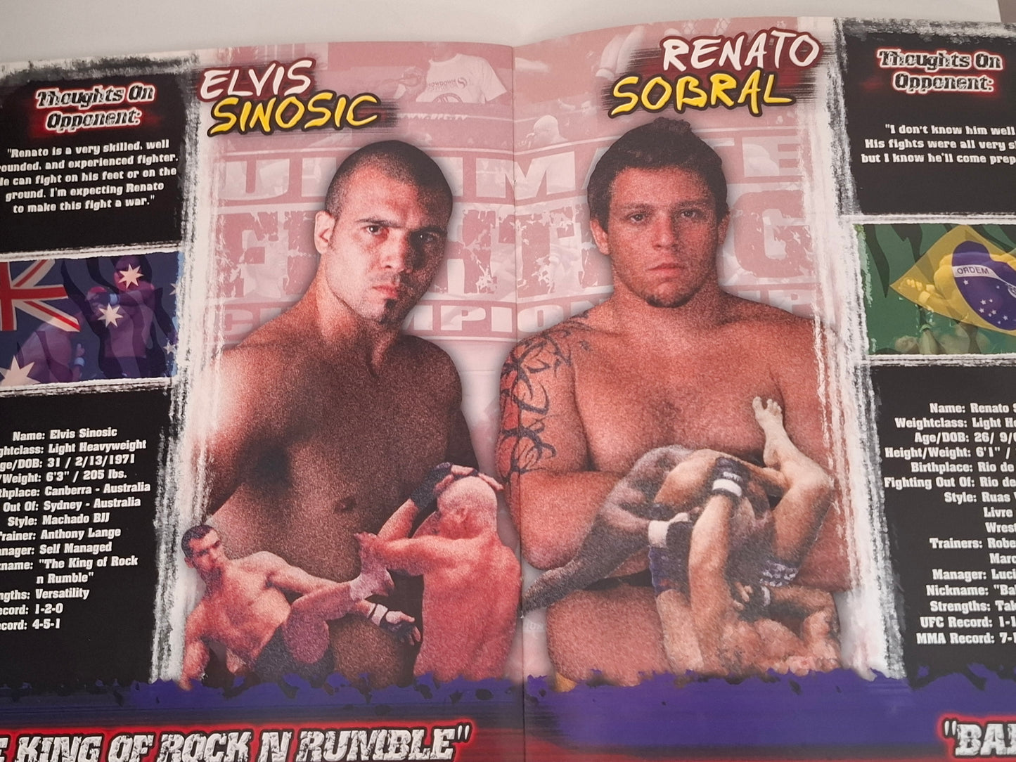 UFC 38: Brawl in the Hall - Matt Hughes Vs Carlos Newton - Official Event Program (2002)