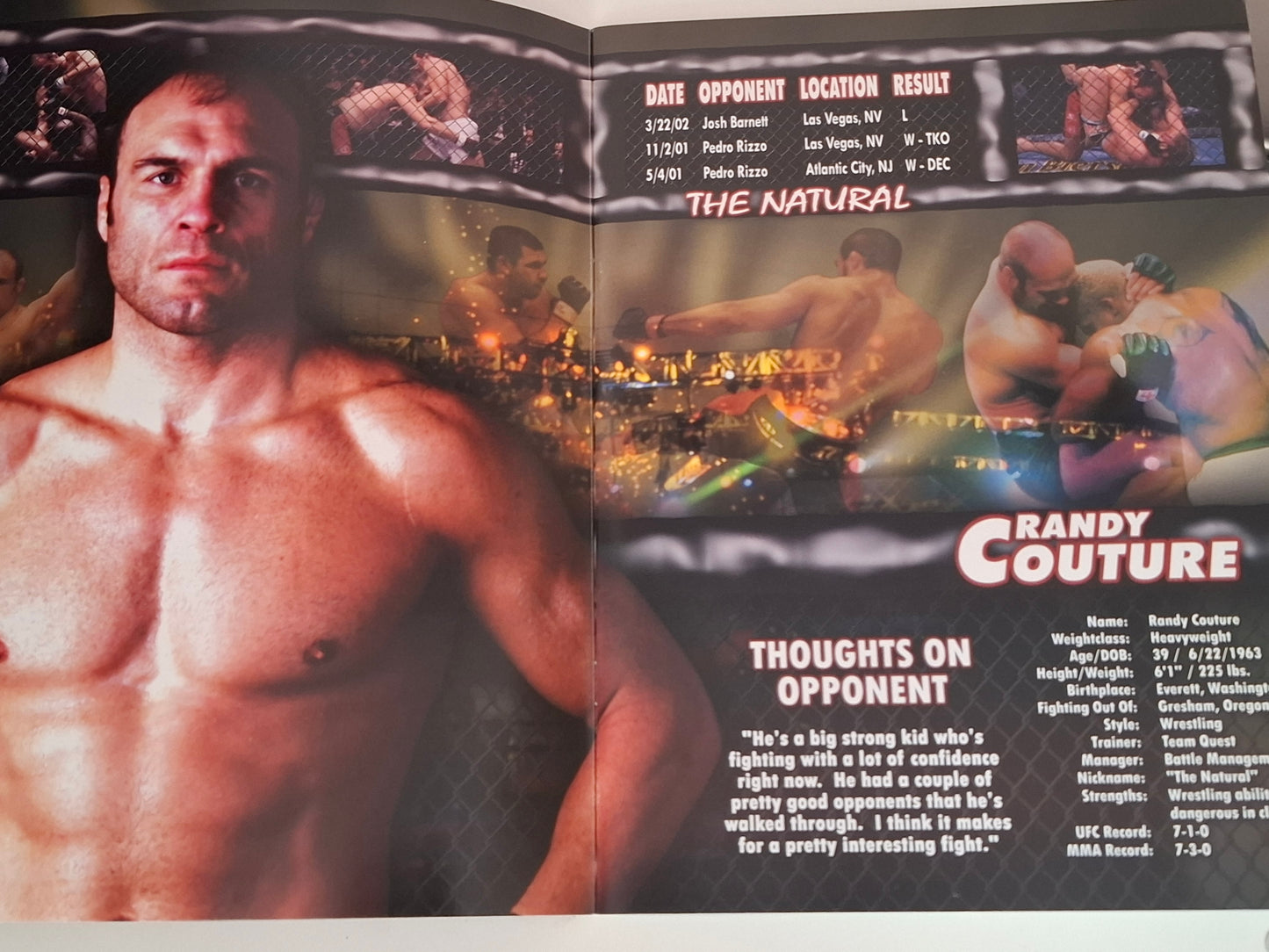 UFC 39: Warriors Collide - Randy Couture Vs Ricco Rodriguez - Official Event Program (2002)