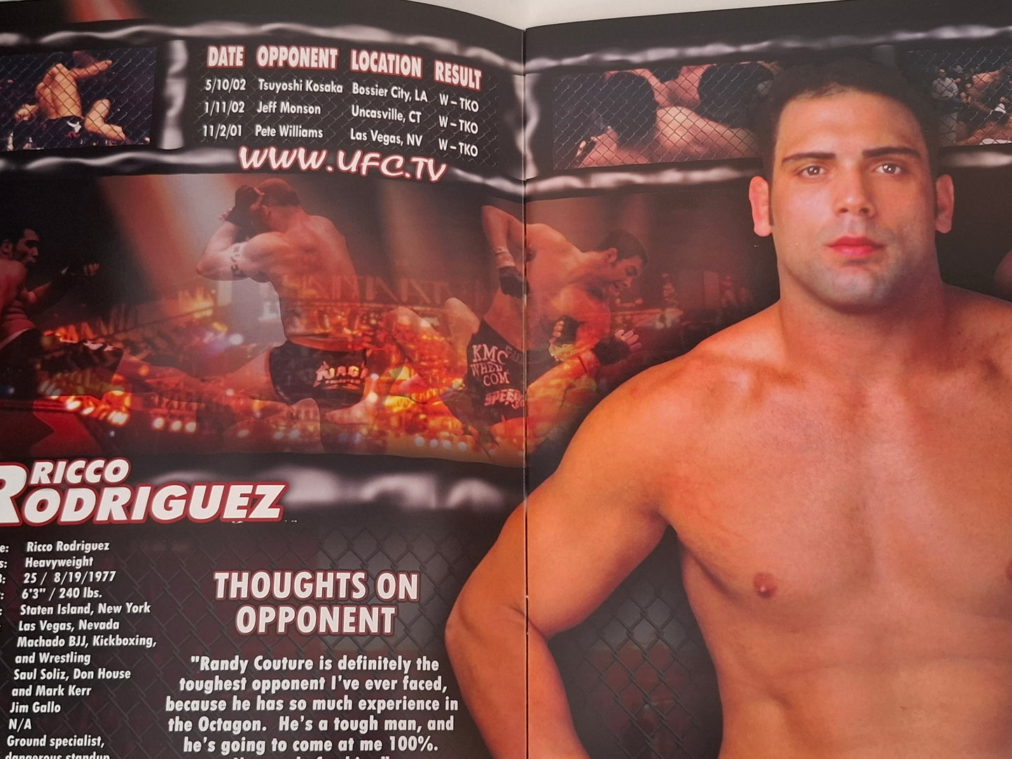 UFC 39: Warriors Collide - Randy Couture Vs Ricco Rodriguez - Official Event Program (2002)