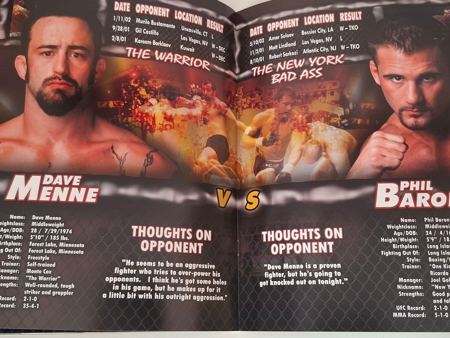 UFC 39: Warriors Collide - Randy Couture Vs Ricco Rodriguez - Official Event Program (2002)