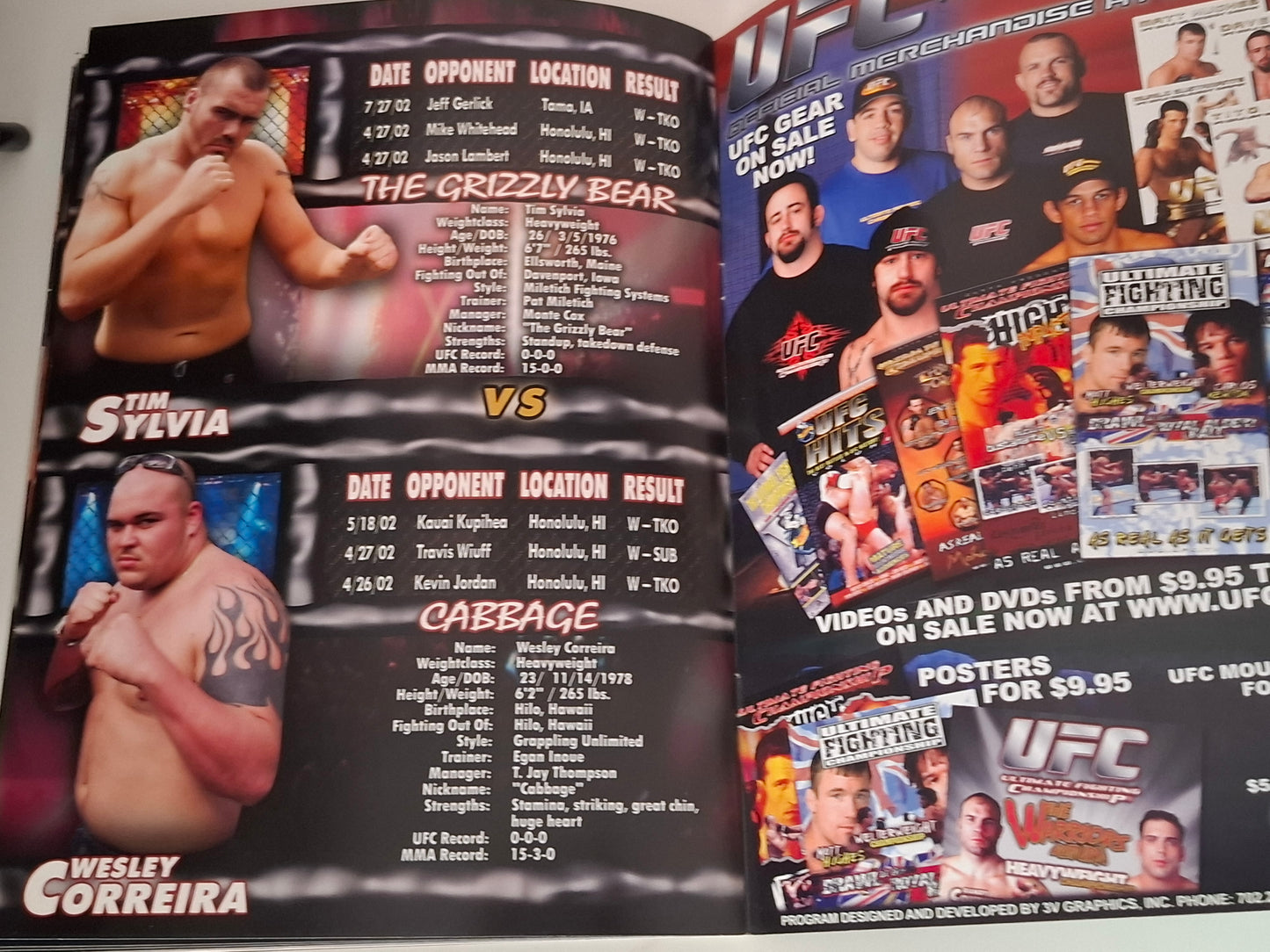 UFC 39: Warriors Collide - Randy Couture Vs Ricco Rodriguez - Official Event Program (2002)