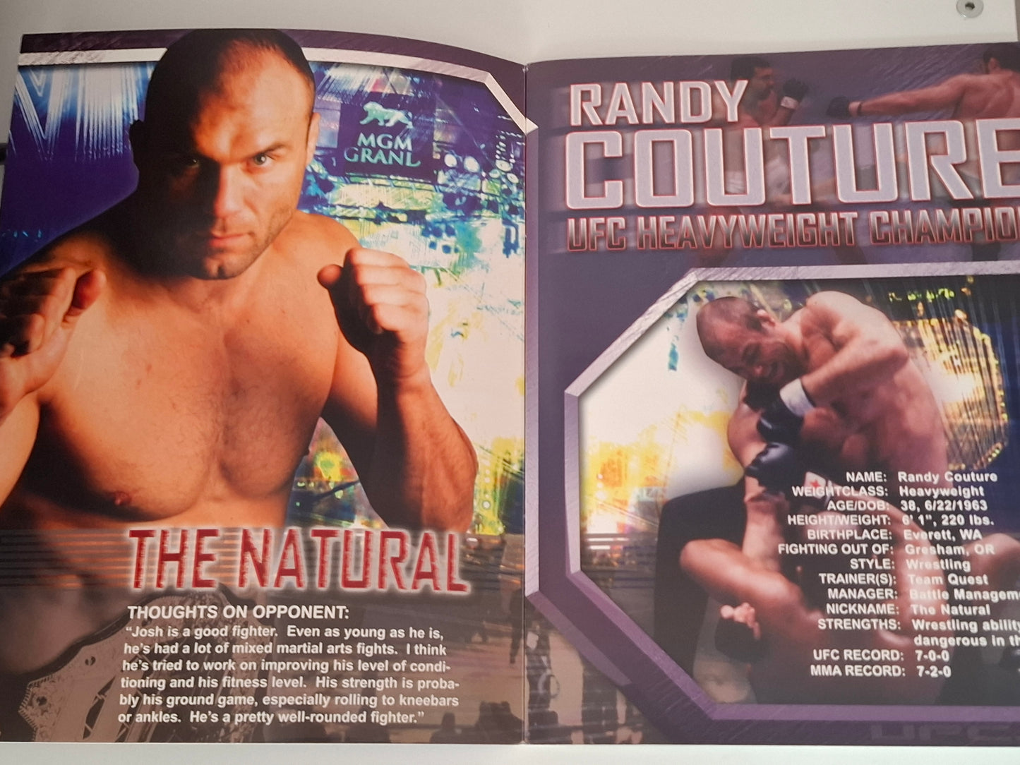 UFC 36: World Collide - Randy Couture Vs Josh Barnett - Official Event Program (2002)