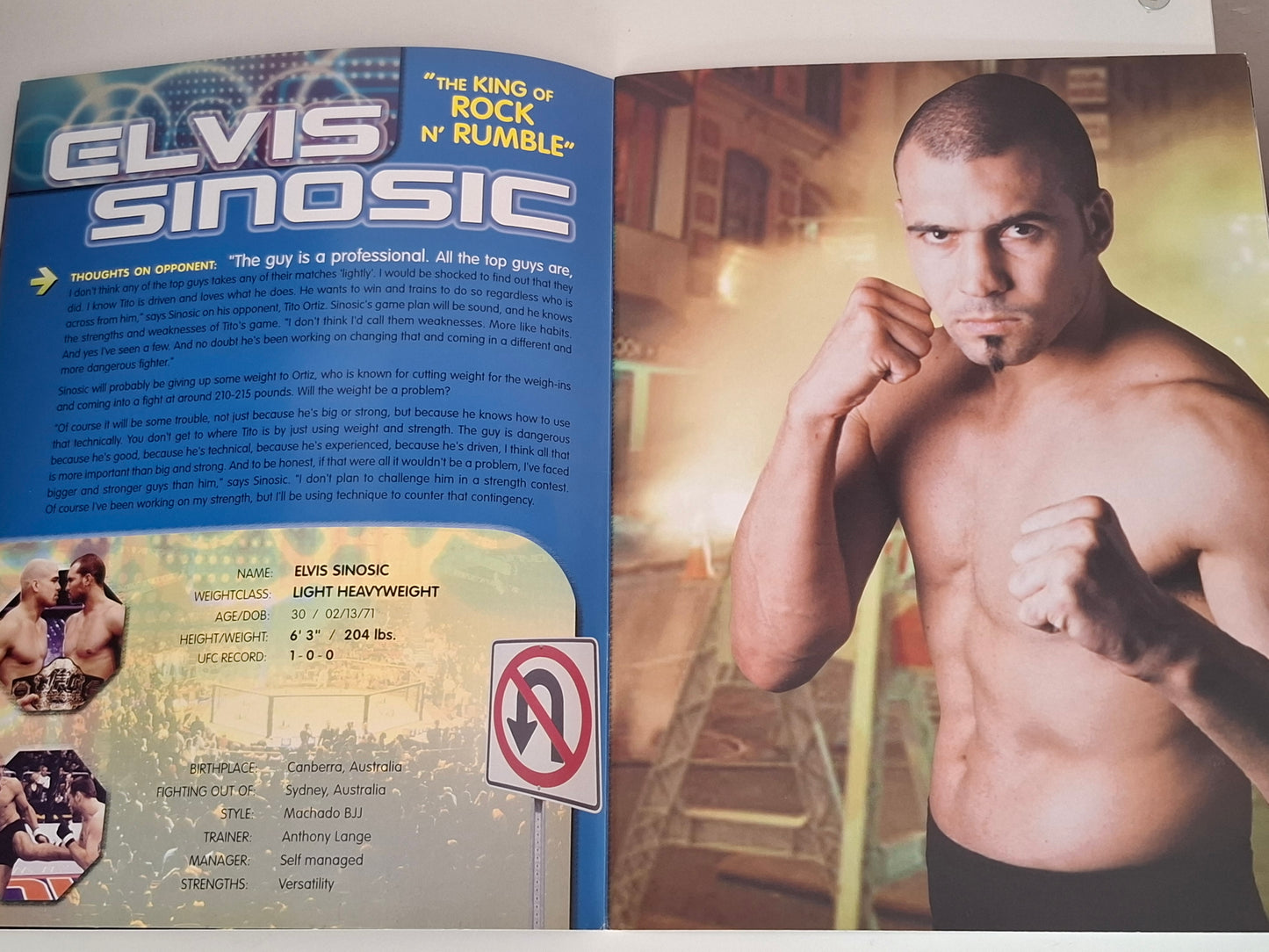 UFC 32: Showdown in the Meadowlands - Tito Ortiz Vs Elvis Sinosic - Official Event Program (2001)