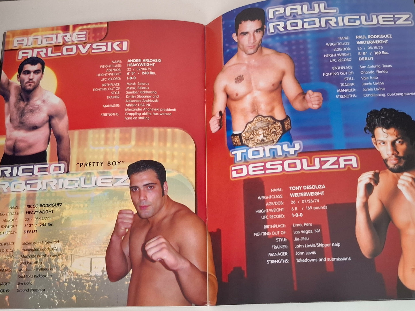 UFC 32: Showdown in the Meadowlands - Tito Ortiz Vs Elvis Sinosic - Official Event Program (2001)