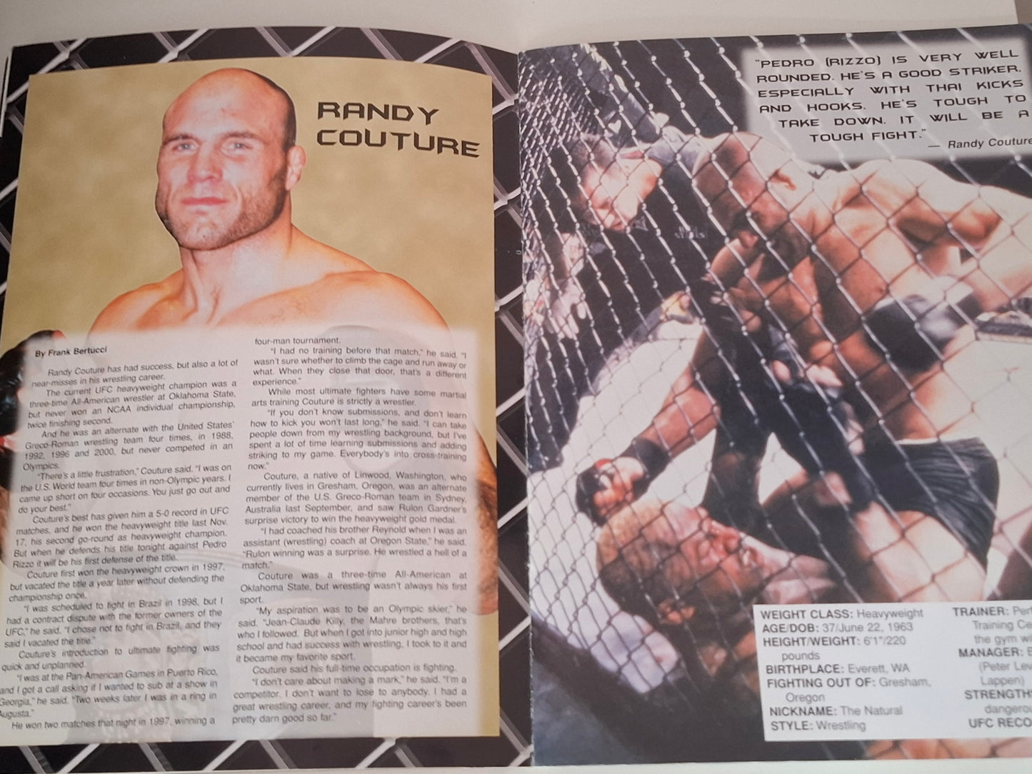 UFC 31: Locked & Loaded - Randy Couture Vs Pedro Rizzo - Official Event Program (2001)