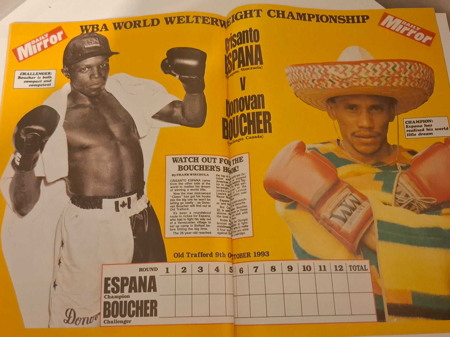 Nigel Benn Vs Chris Eubank 2 "Judgement Day" - Official Boxing Event Program (1993)