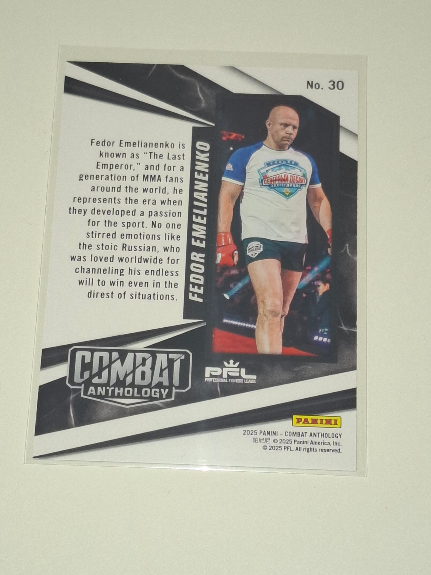 2025 Panini Combat Anthology Trading Card - Microphone Parallel /75 - #30 - Fedor Emelianenko