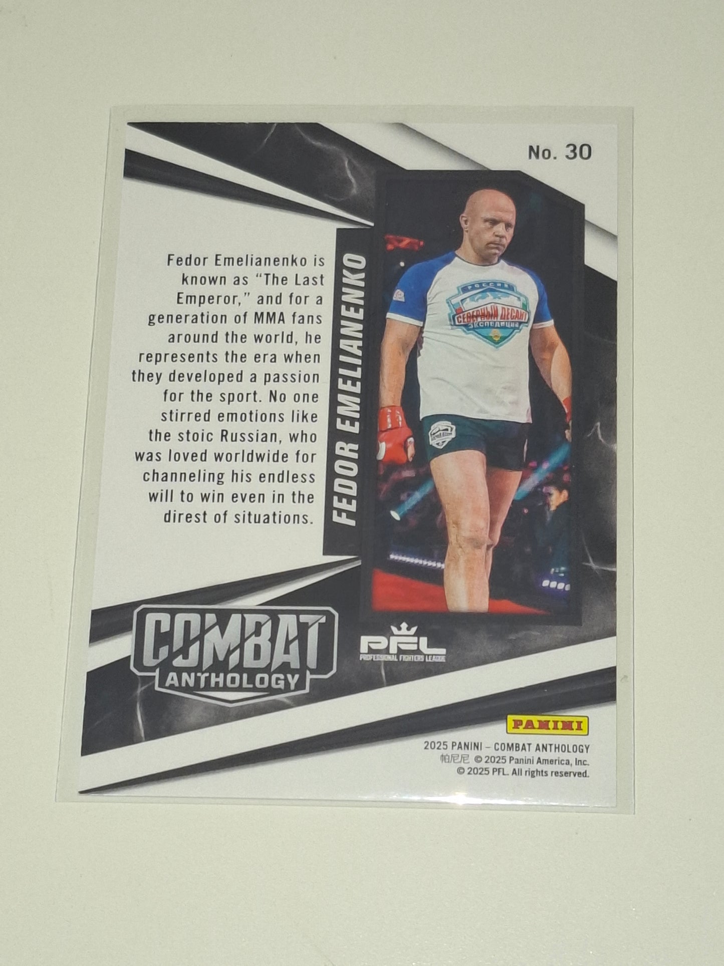 2025 Panini Combat Anthology Trading Card - Orange Parallel /99 - #30 - Fedor Emelianenko