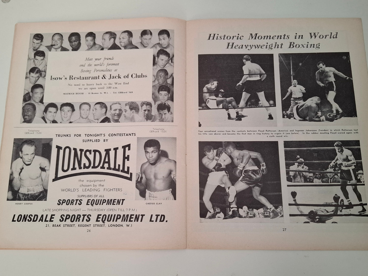Cassius Clay (Muhammad Ali) Vs Henry Cooper - Official Boxing Event Program (1963)