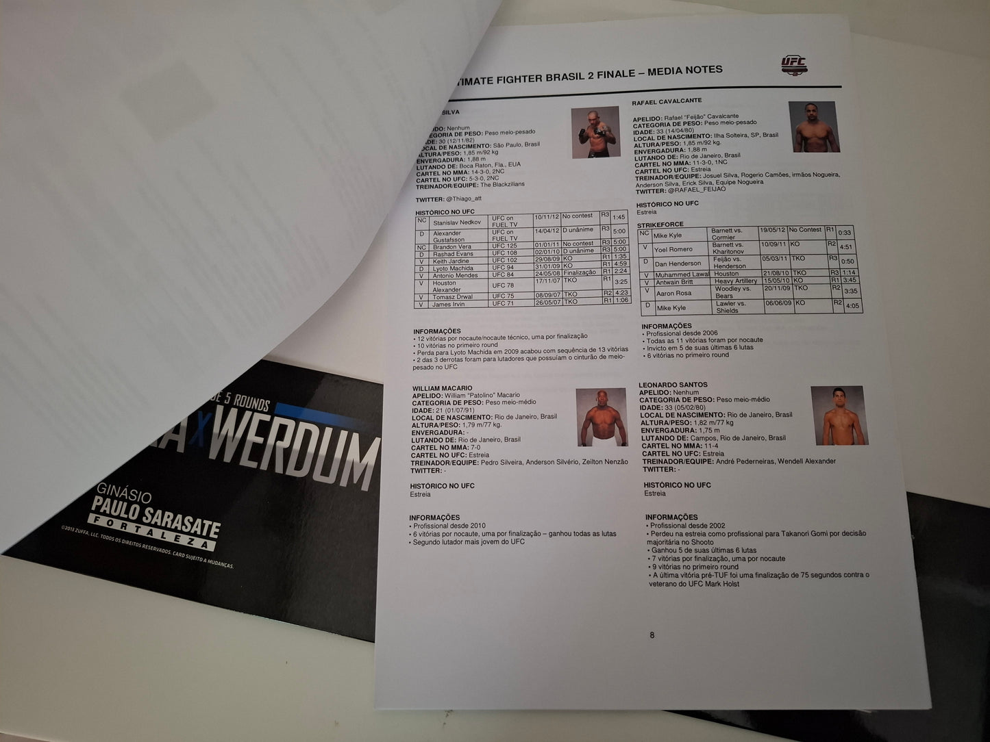 UFC on Fuel Tv 10 - TUF Brazil 2 Finale Nogueira Vs Werdum - Official Press Kit / Media Pack (2013)