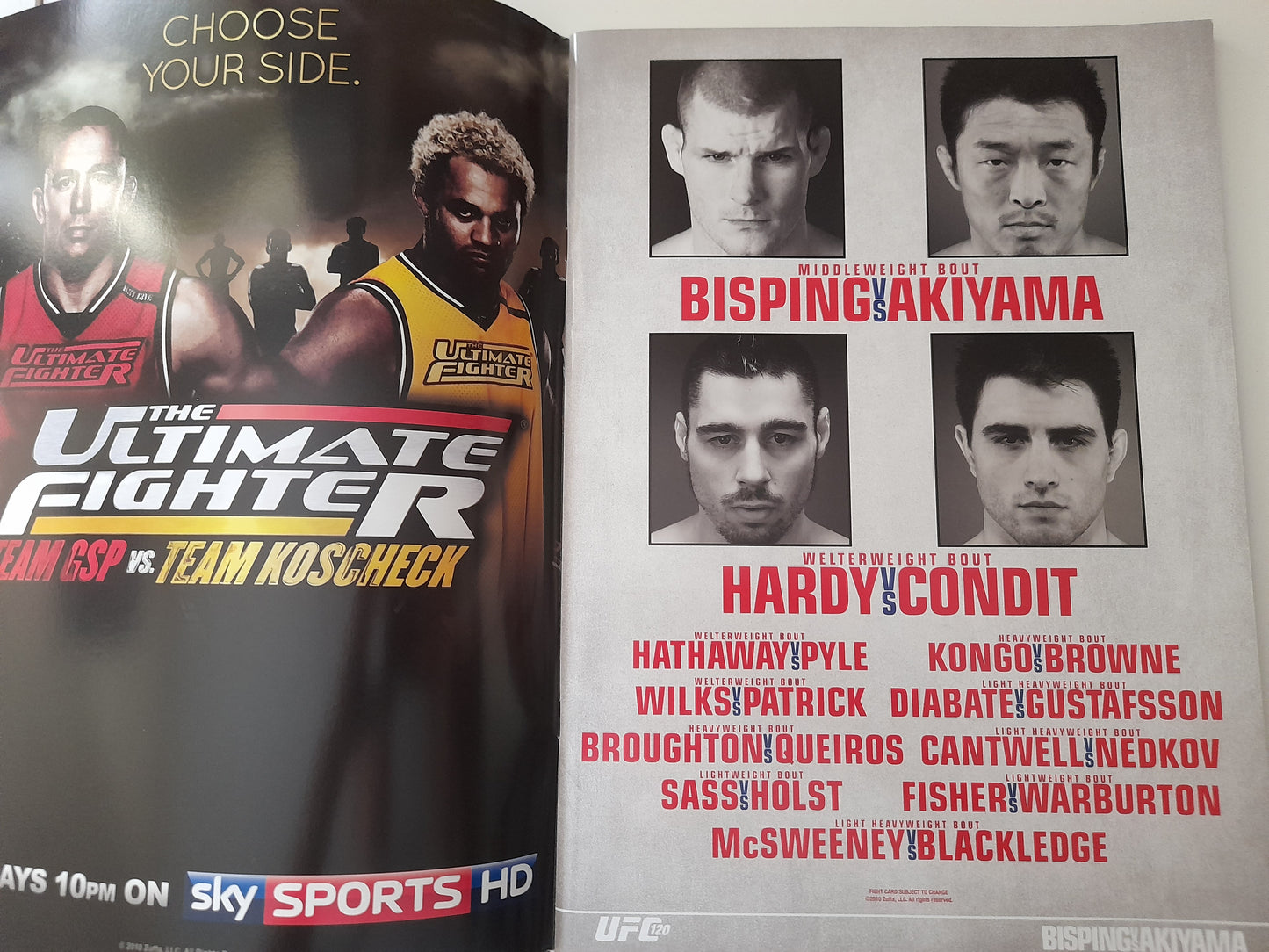 UFC 120 (UK) - Bisping Vs Akiyama - Official Event Program (2010)