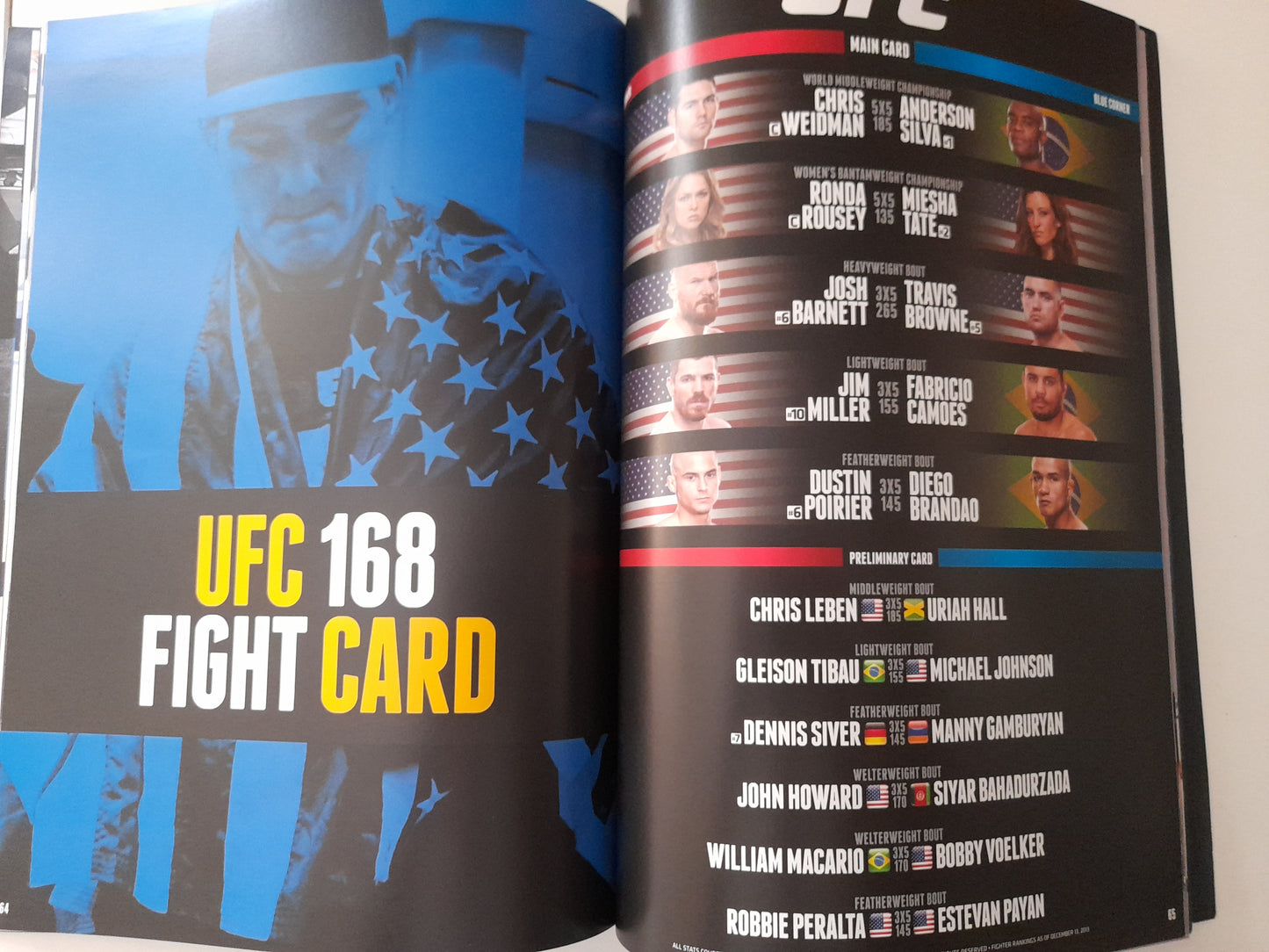 UFC 168 - Weidman Vs Silva 2 - Official Event Program (2013)