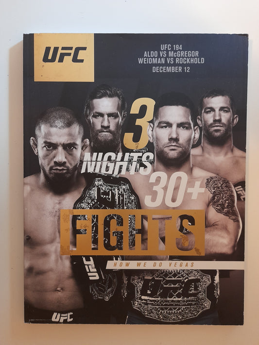 UFC 194 - Aldo Vs McGregor / Namajunas Vs VanZant - Official Event Program (2015)