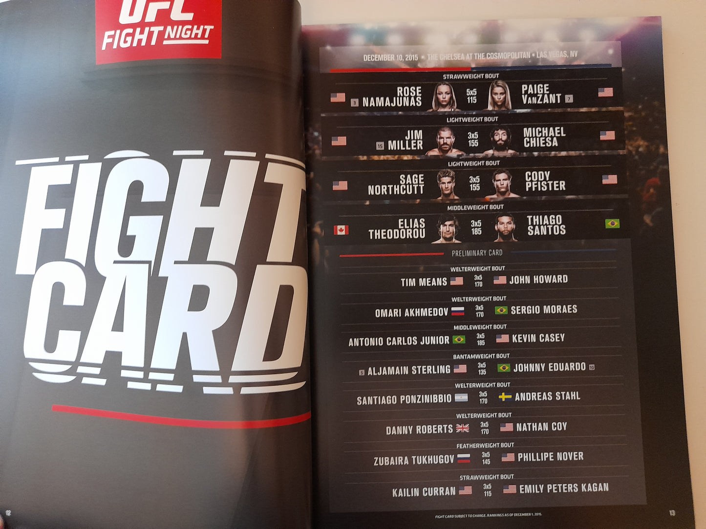 UFC 194 - Aldo Vs McGregor / Namajunas Vs VanZant - Official Event Program (2015)