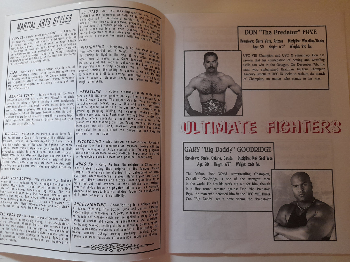 UFC 11.5: The Ultimate Ultimate 96 - Official Event Program (1996)