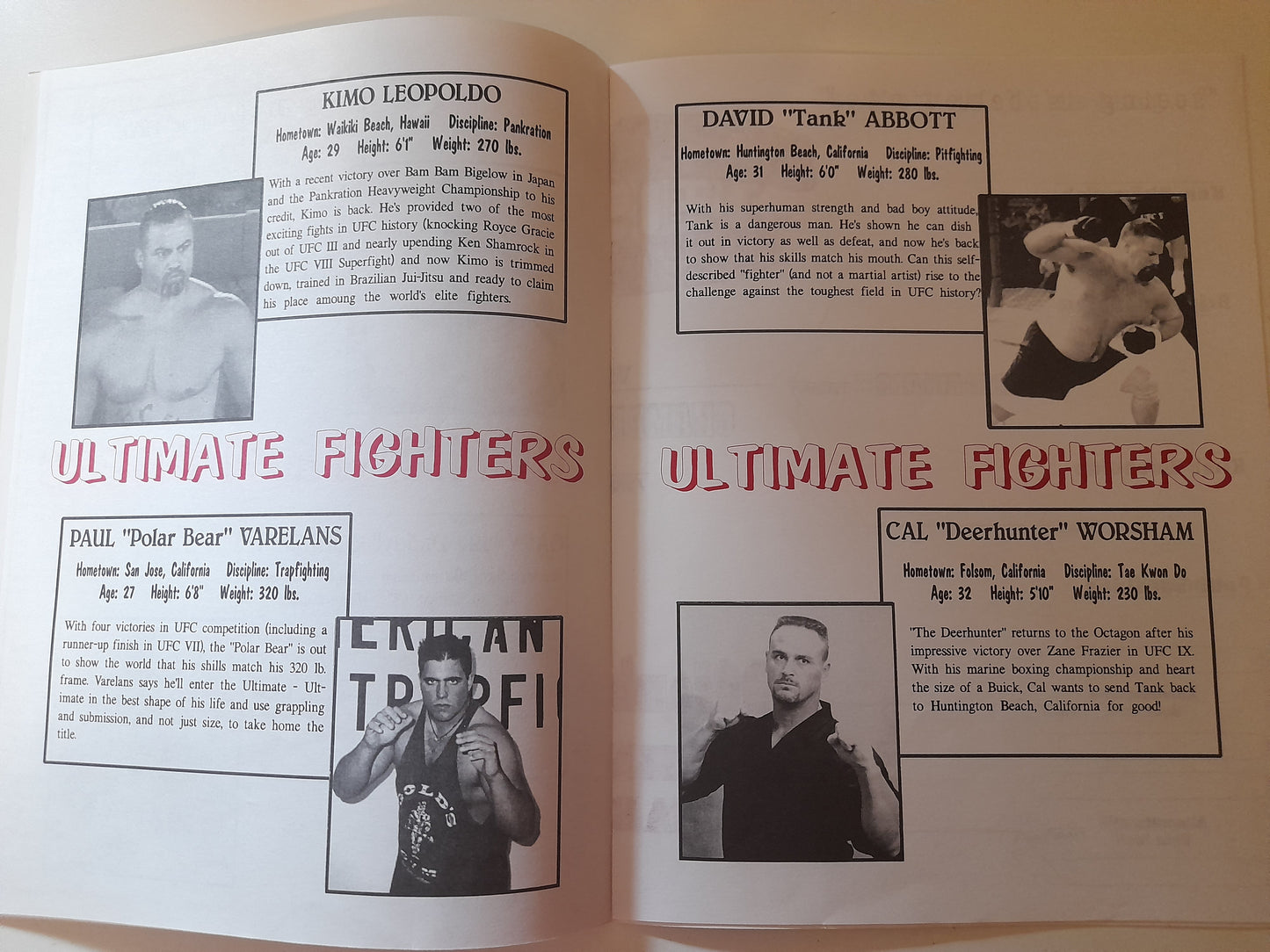 UFC 11.5: The Ultimate Ultimate 96 - Official Event Program (1996)