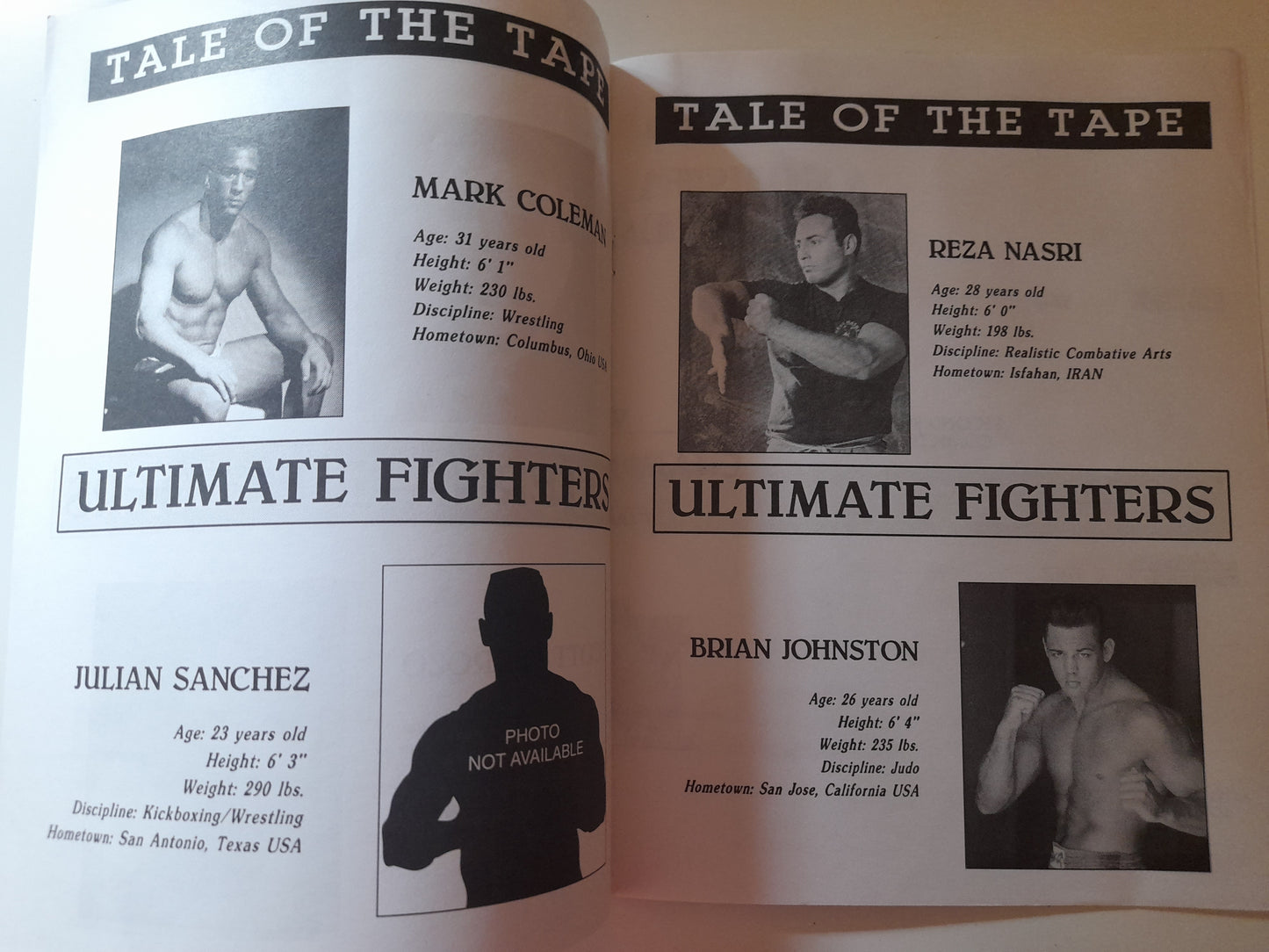UFC 11: The Proving Ground - Coleman Vs Ferrozzo - Official Event Program (1996)