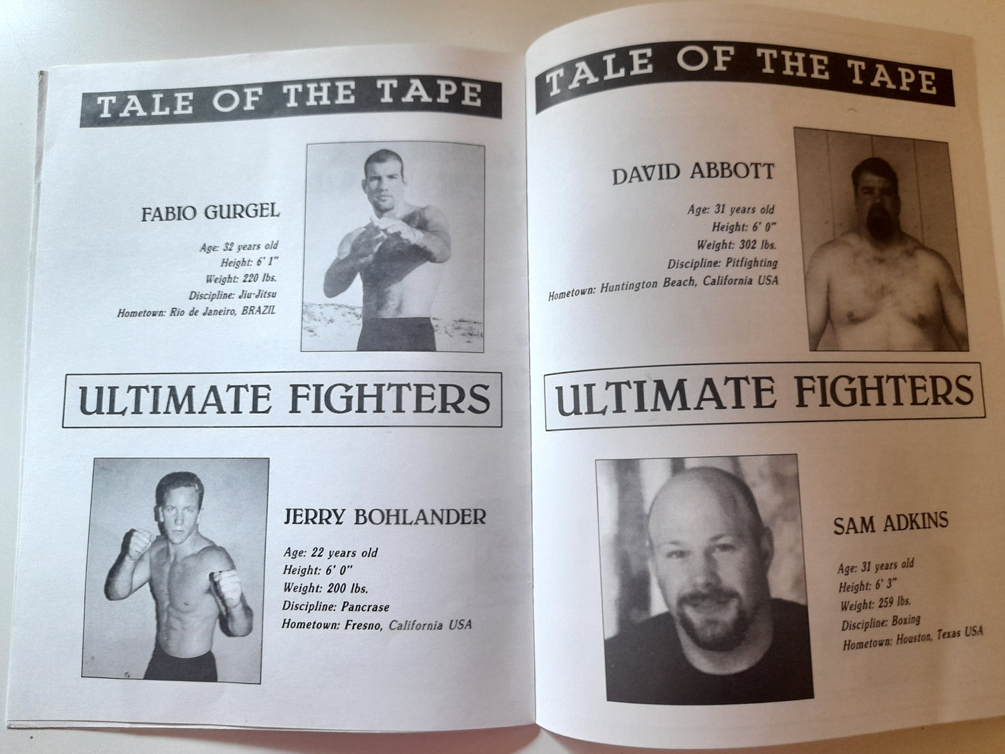 UFC 11: The Proving Ground - Coleman Vs Ferrozzo - Official Event Program (1996)
