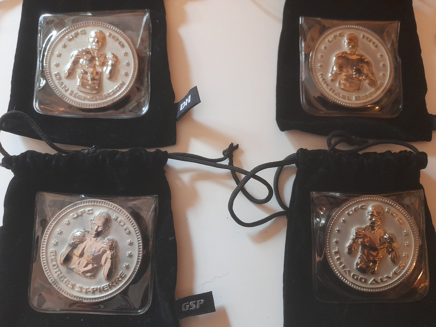 Complete Set of 6x UFC 100 Commemorative Coins (+1 extra for display)