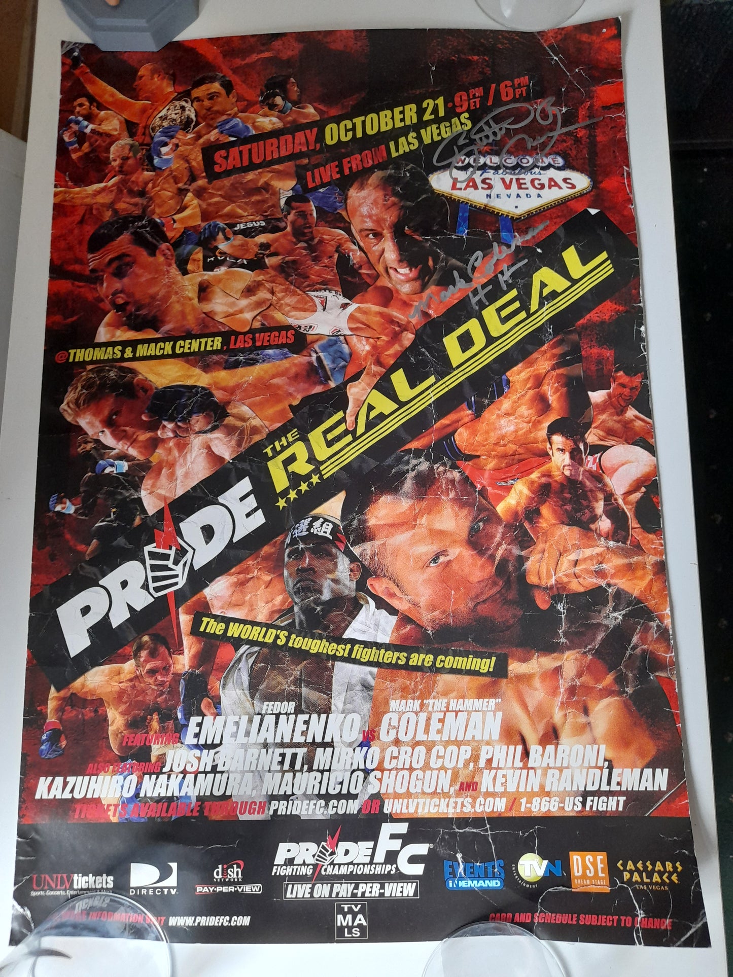 Pride Fighting Championship 32 - Fedor Vs Coleman - Official Event Poster [AUTOGRAPHED] - B3 15x20