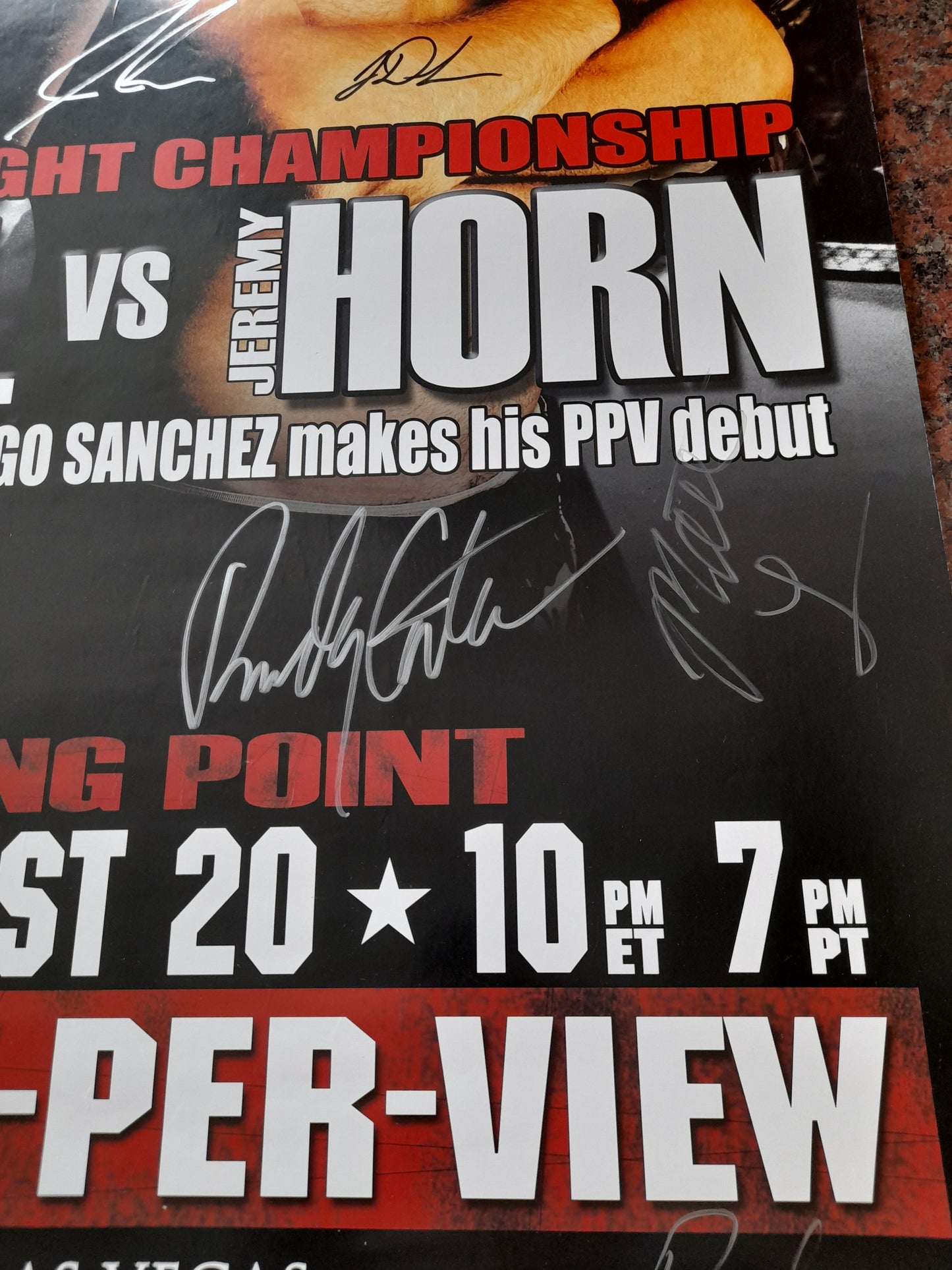UFC 54: Boiling Point - Liddell Vs Horn - Official Signed by Card Event Poster - Full Size 27x39 [AUTOGRAPHED]