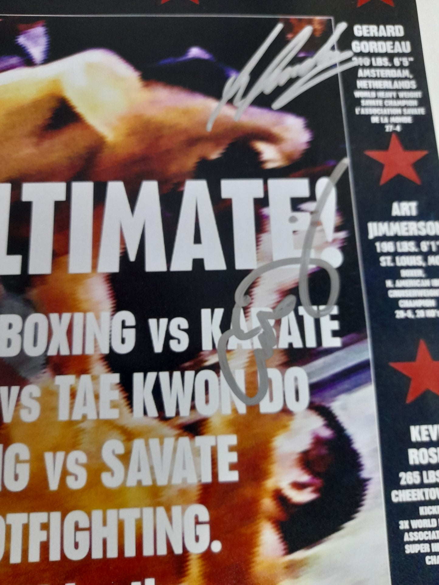 11"x14" Signed Photo - Gerard Gordeau & Art Jimmerson - UFC 1 Poster [AUTOGRAPHED]