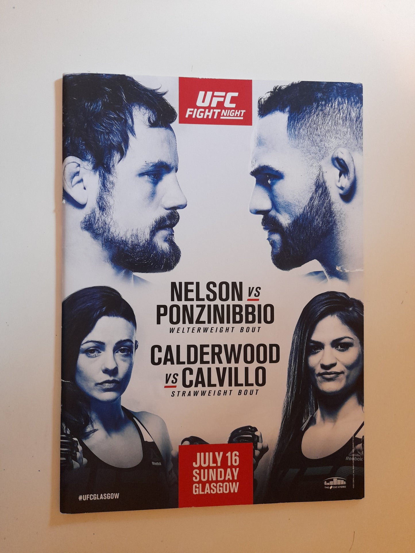 UFC Fight Night 113 (UK) - Nelson Vs Ponzinibbio - Official Event Program (2017)