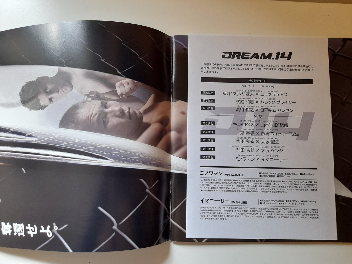 DREAM 14 - Nick Diaz Vs Hayato Sakurai (2010) - Official Event Program