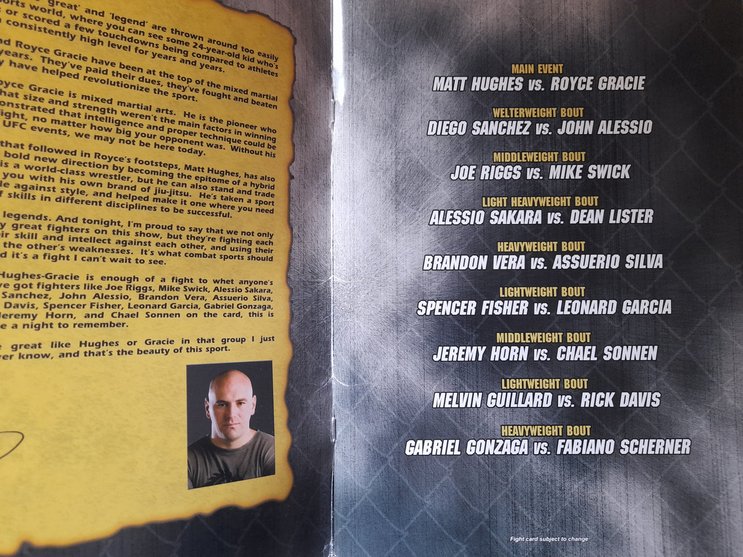 UFC 60: Hughes Vs Gracie - Official Event Program (2006)