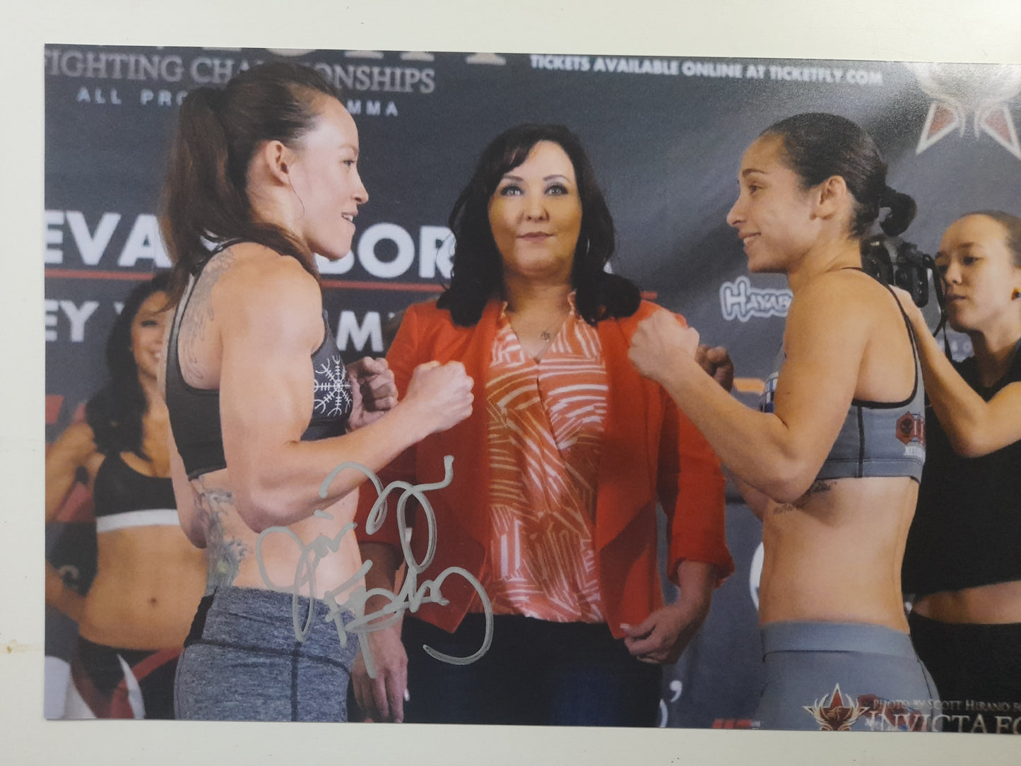 Jinh Yu Frey - Autographed & Inscribed Fight Worn Kit - Invicta FC 24 Vs Cummins [FIGHT WORN]
