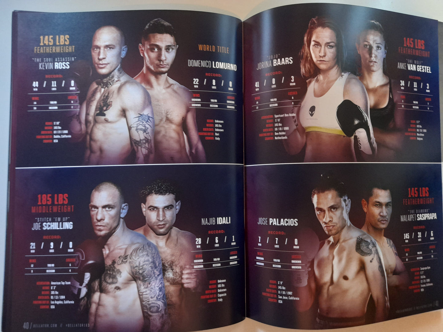 Bellator 183 - Henderson Vs Pitbull - Official Event Program (2017)
