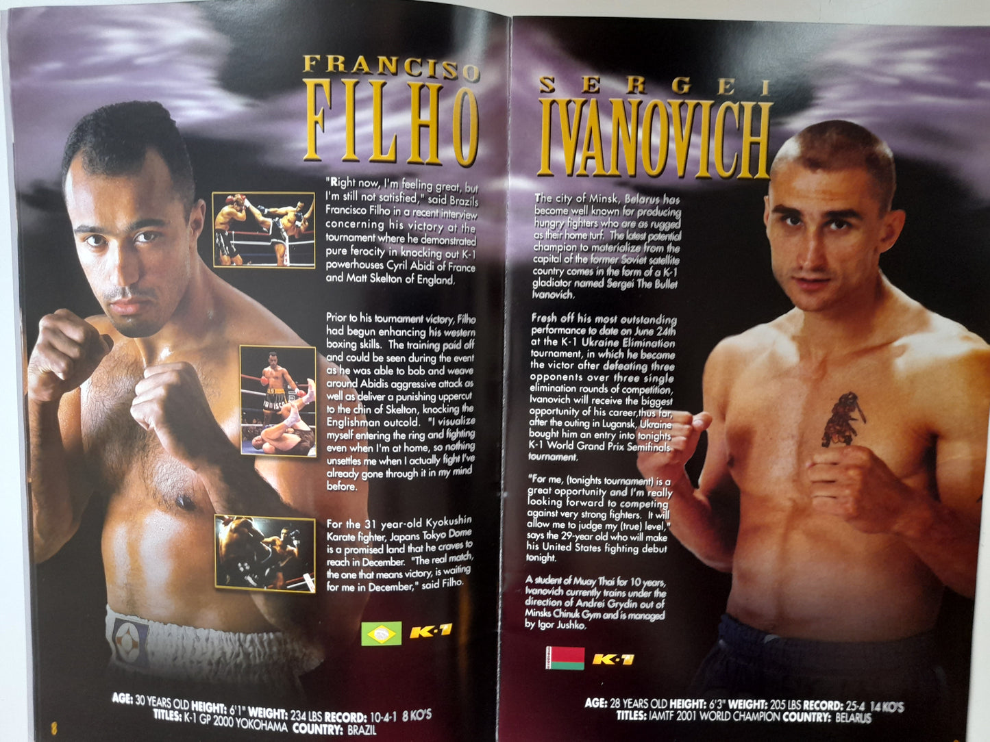 K-1 Kickboxing USA Grand Prix 2001 - Battle at the Bellagio - Official Event Program (2001)