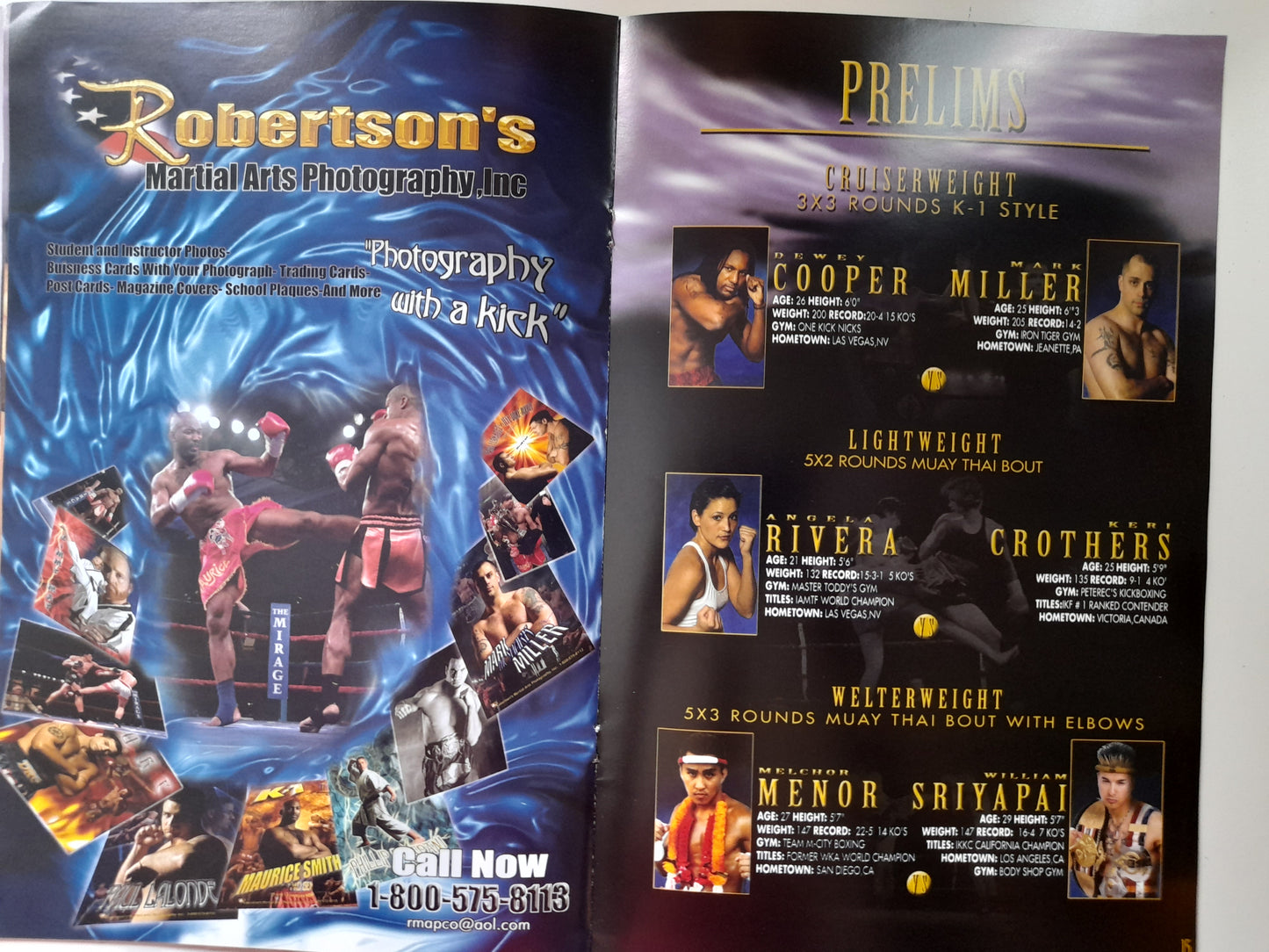 K-1 Kickboxing USA Grand Prix 2001 - Battle at the Bellagio - Official Event Program (2001)