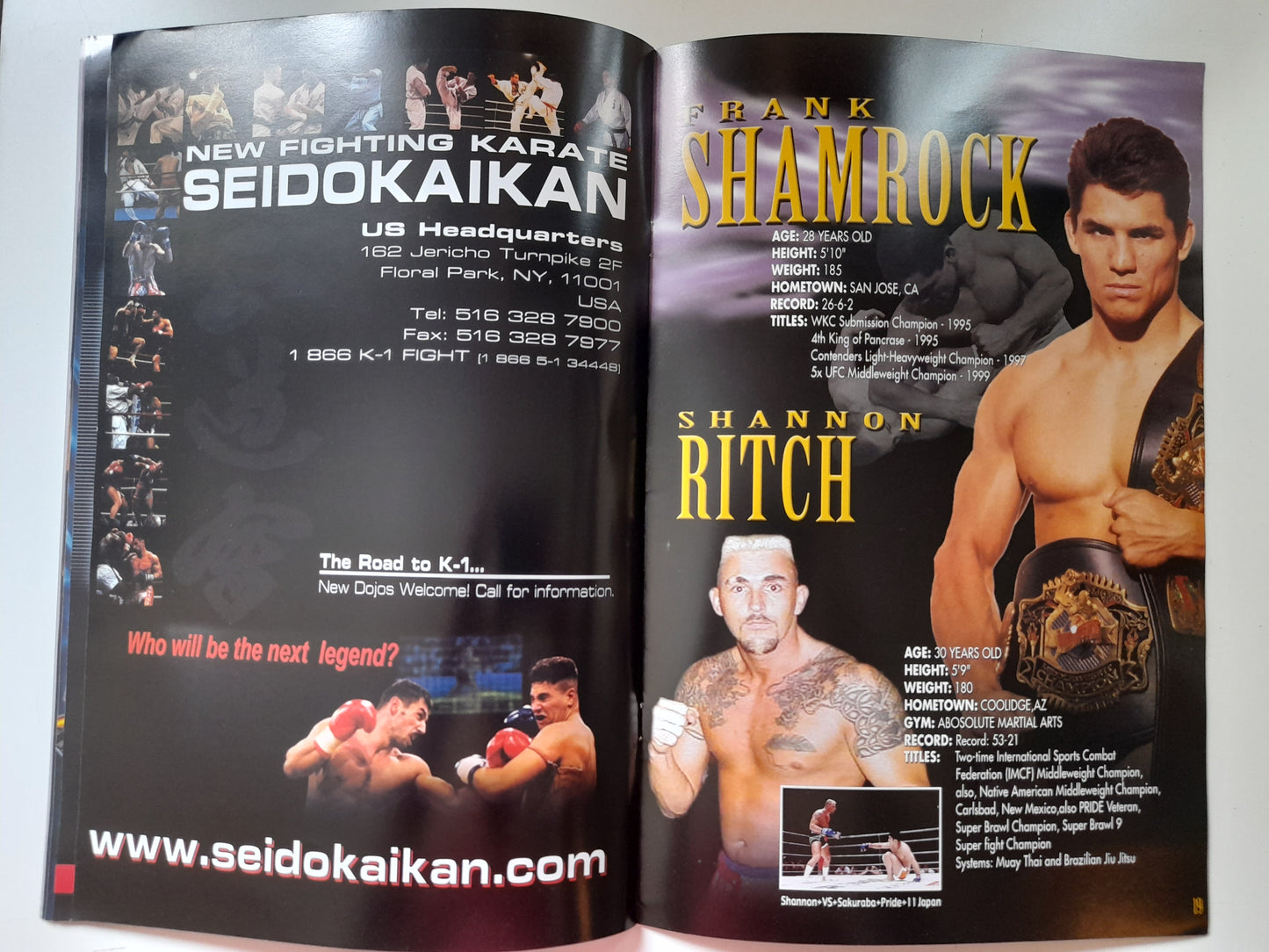 K-1 Kickboxing USA Grand Prix 2001 - Battle at the Bellagio - Official Event Program (2001)