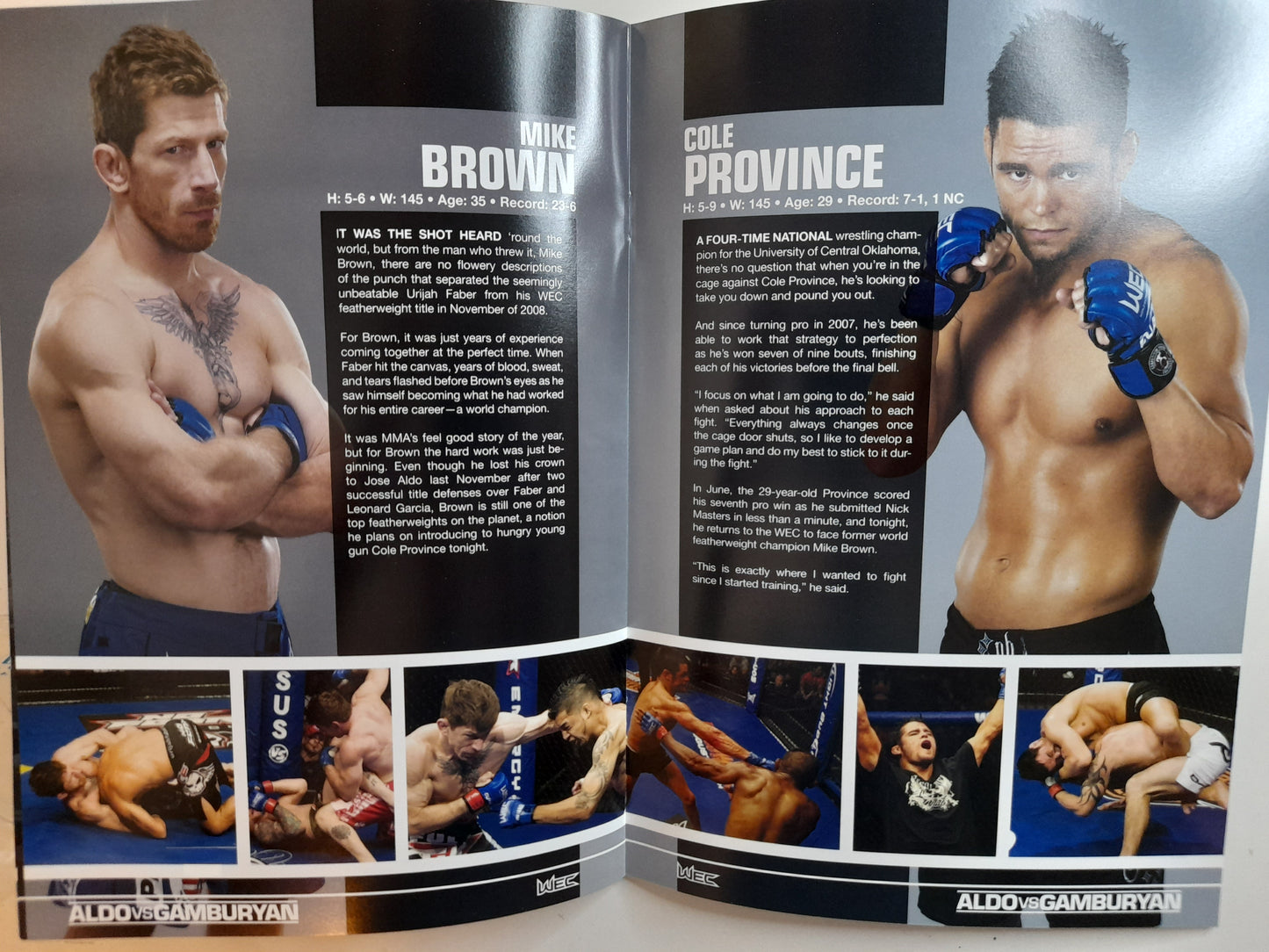 WEC 51 - Aldo Vs Gamburyan - Official Event Program (2010)