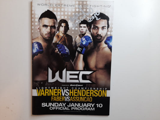 WEC 46 - Varner Vs Henderson - Official Event Program (2010) [AUTOGRAPHED]