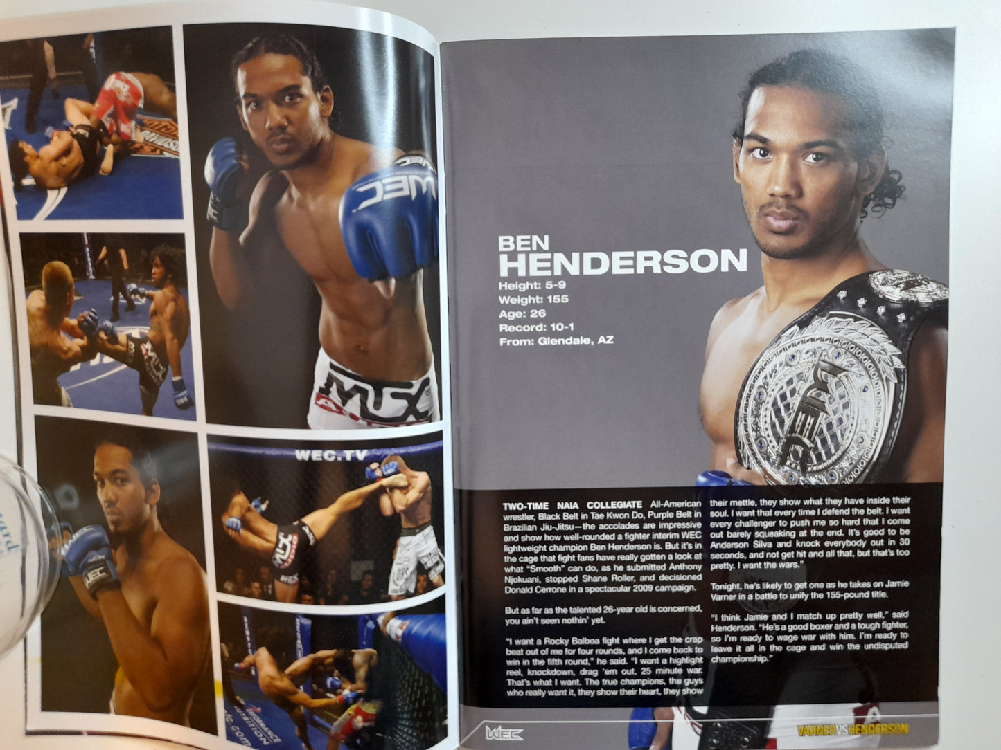 WEC 46 - Varner Vs Henderson - Official Event Program (2010) [AUTOGRAPHED]
