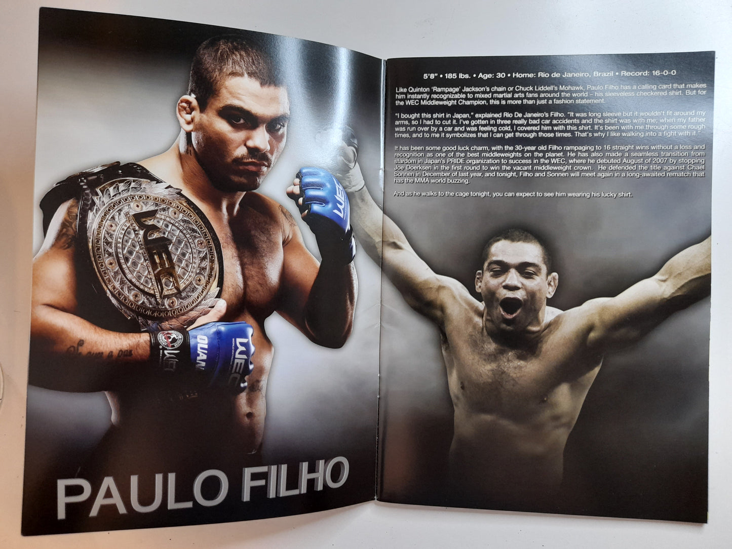 WEC 36 - Faber Vs Brown - Official Event Program (2008)