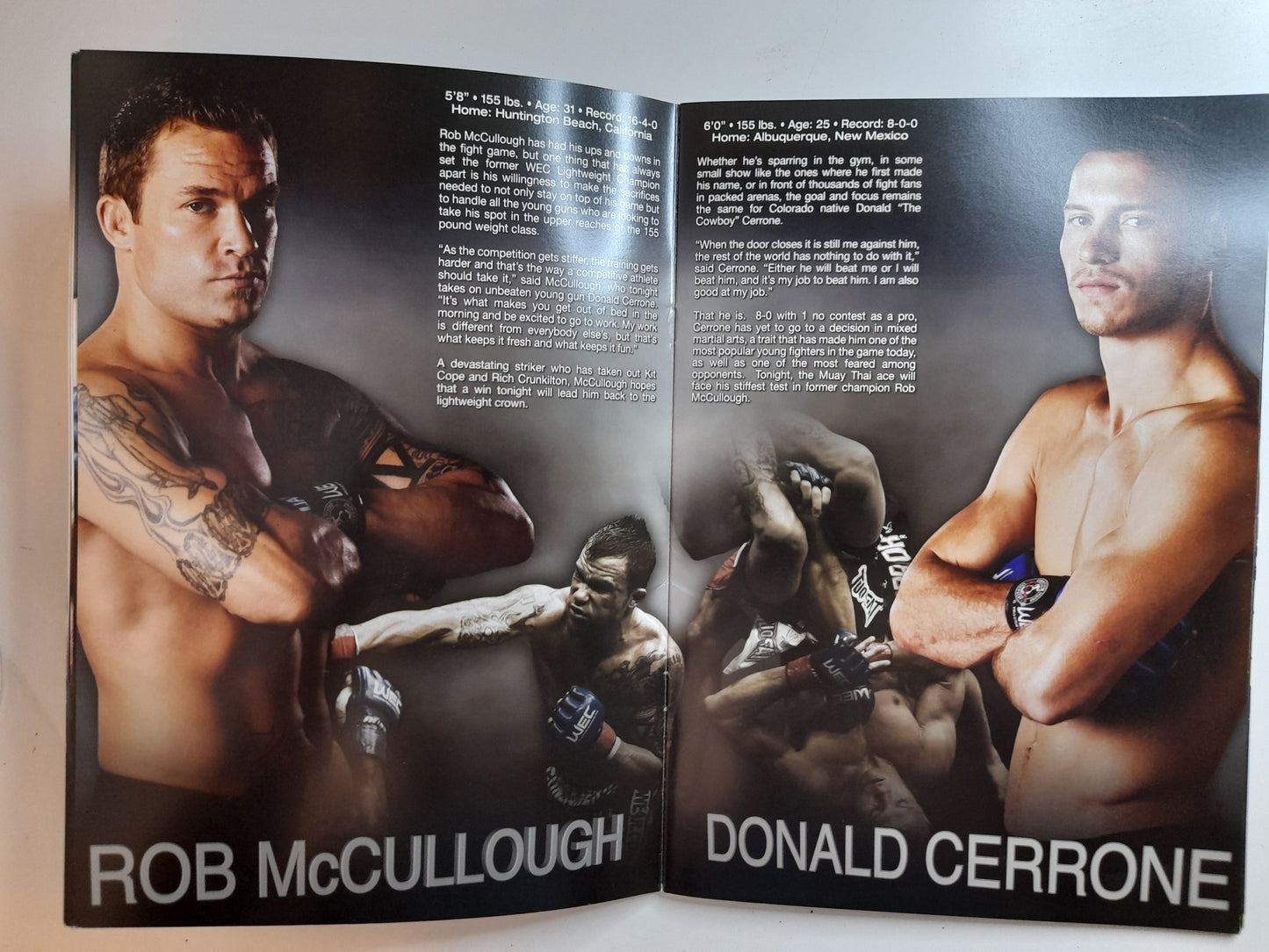 WEC 36 - Faber Vs Brown - Official Event Program (2008)