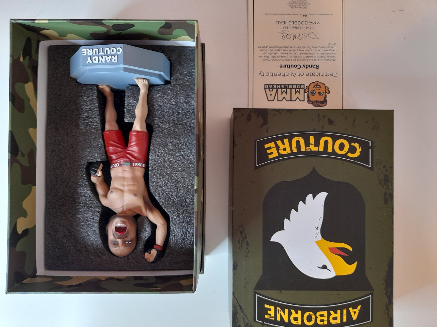 Randy "The Natural" Couture - Limited Edition - Hand Painted Boxed Bobblehead