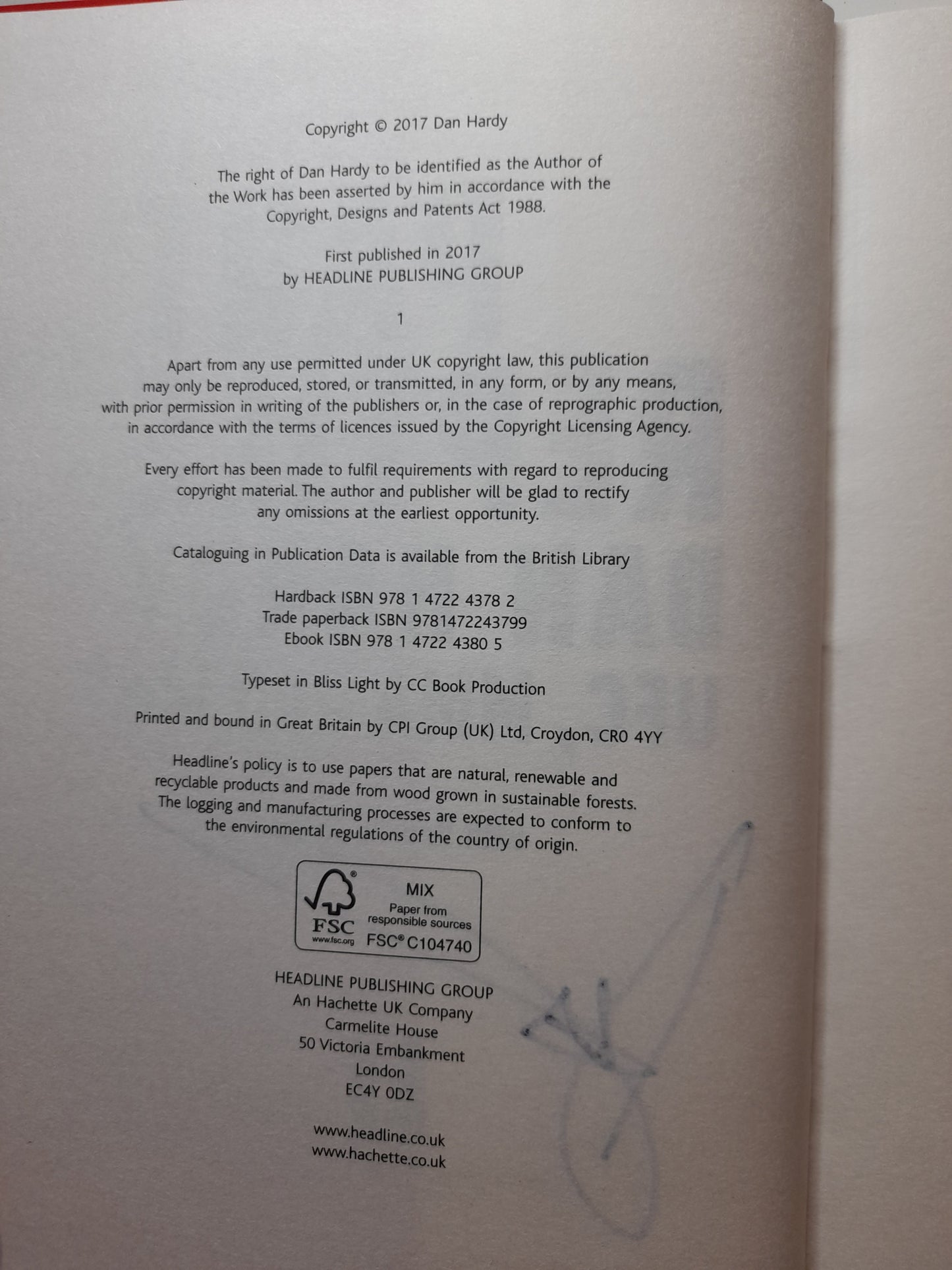 Dan Hardy - Part Reptile - Hardcover Book - 1st Edition [AUTOGRAPHED]